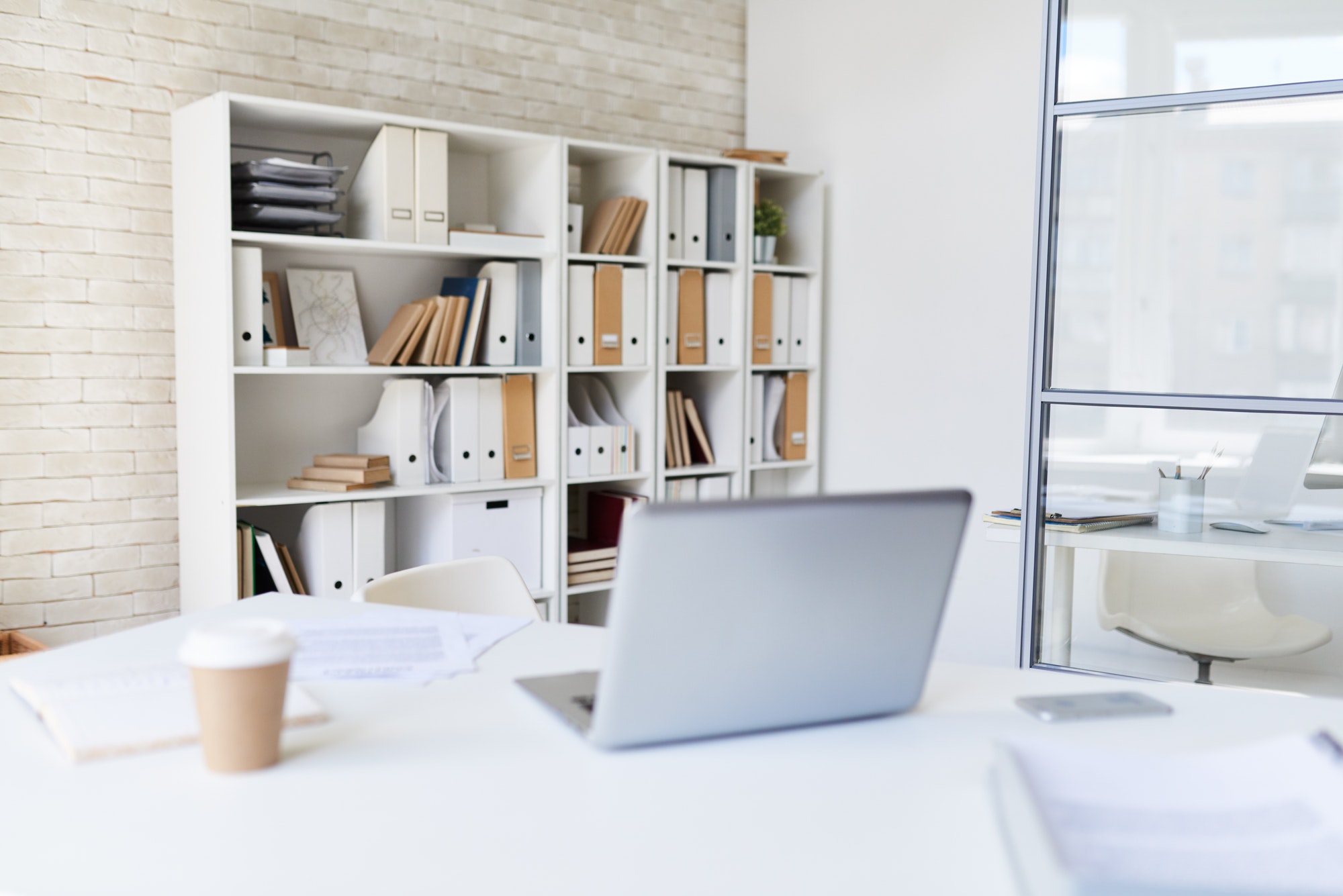 Workplace in Modern Office