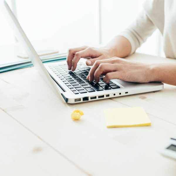 Woman working at computer